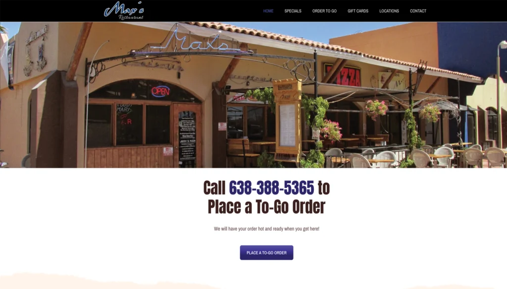 Homepage of Max’s