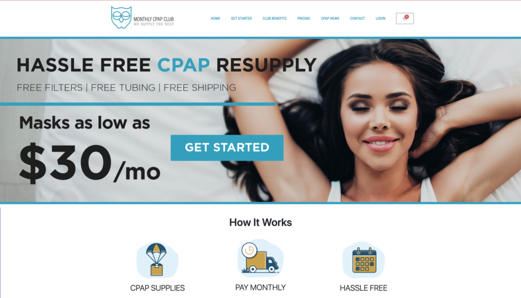 Homepage of MonthlyCPAPClub